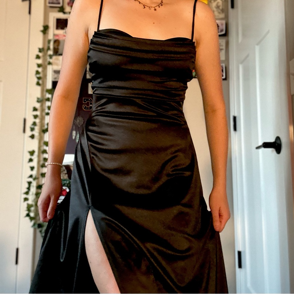 🖤Silk Black Prom Dress🖤